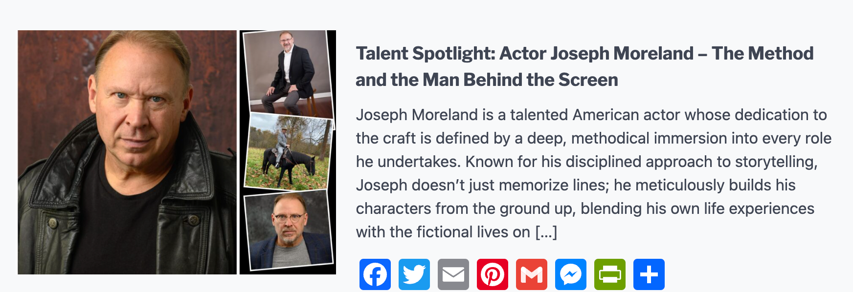 Joseph Moreland featured press coverage
